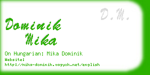 dominik mika business card